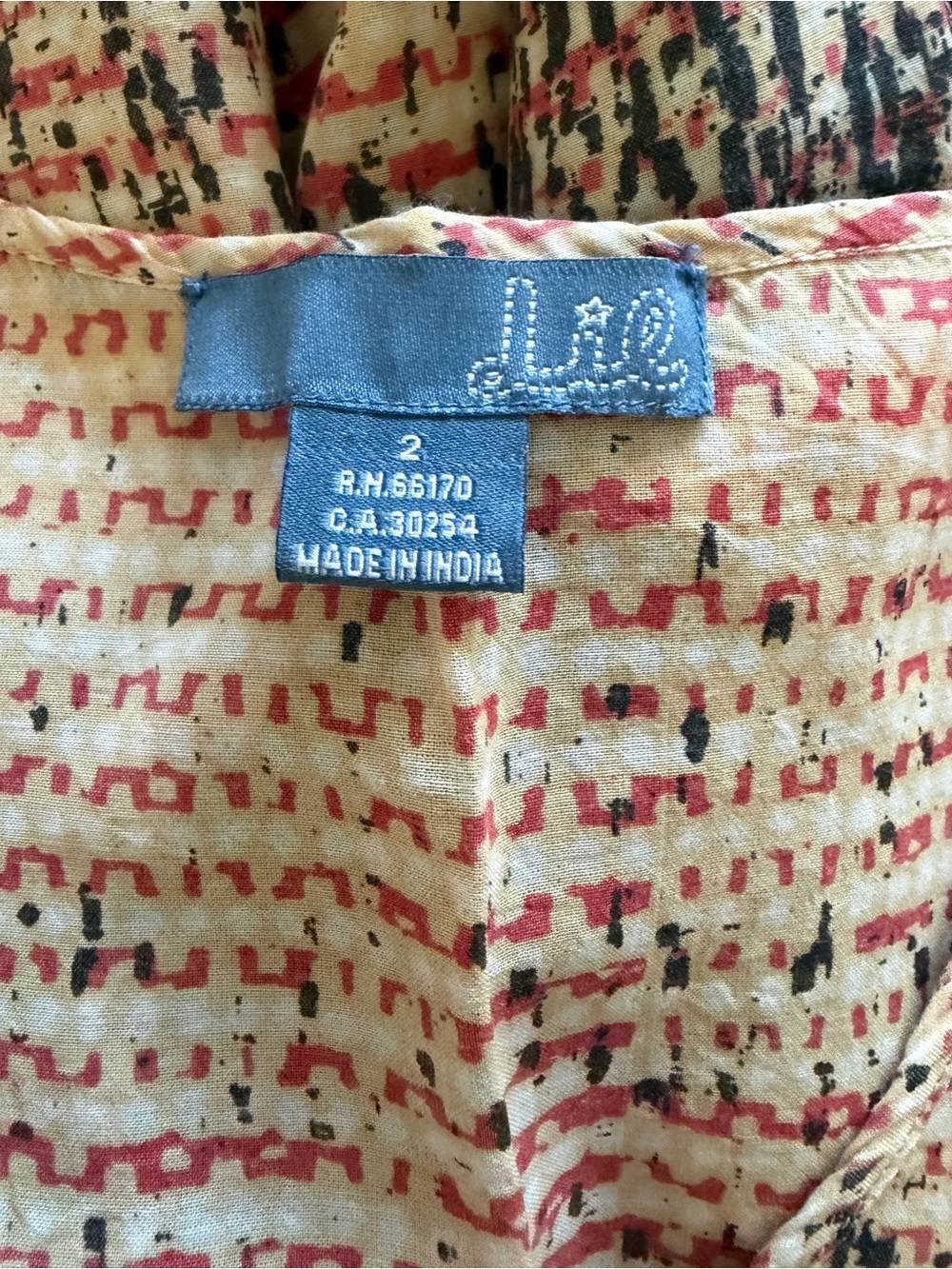 Lil for Anthropologie Multicolor Cocoon Blouse with Sash-Tie Detail - Picture 2 of 2